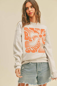 Be the Sunshine Graphic Sweatshirt: TEA ROSE / S