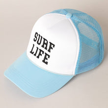 Load image into Gallery viewer, SURF LIFE Foam Trucker Cap: ONE SIZE / BLUE