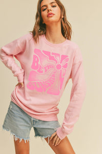 Be the Sunshine Graphic Sweatshirt: TEA ROSE / S