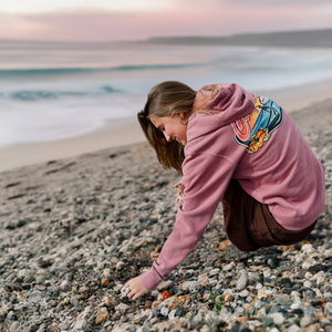 Cayucos Sunset Surfer Hoodie